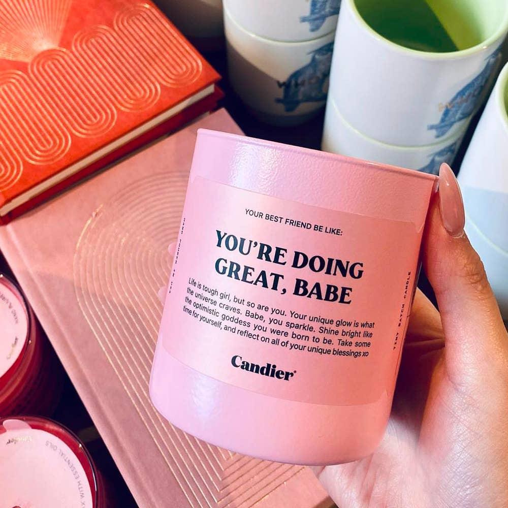 You're Doing Great Candle in Hand
