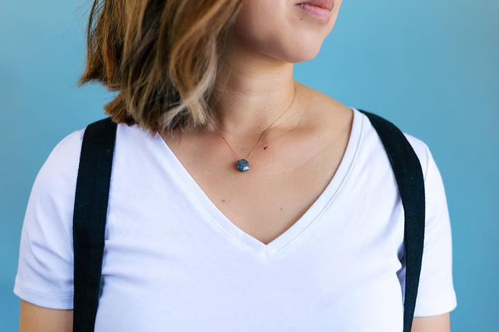 Amazonite Sacred Geometry Necklace for Courage
