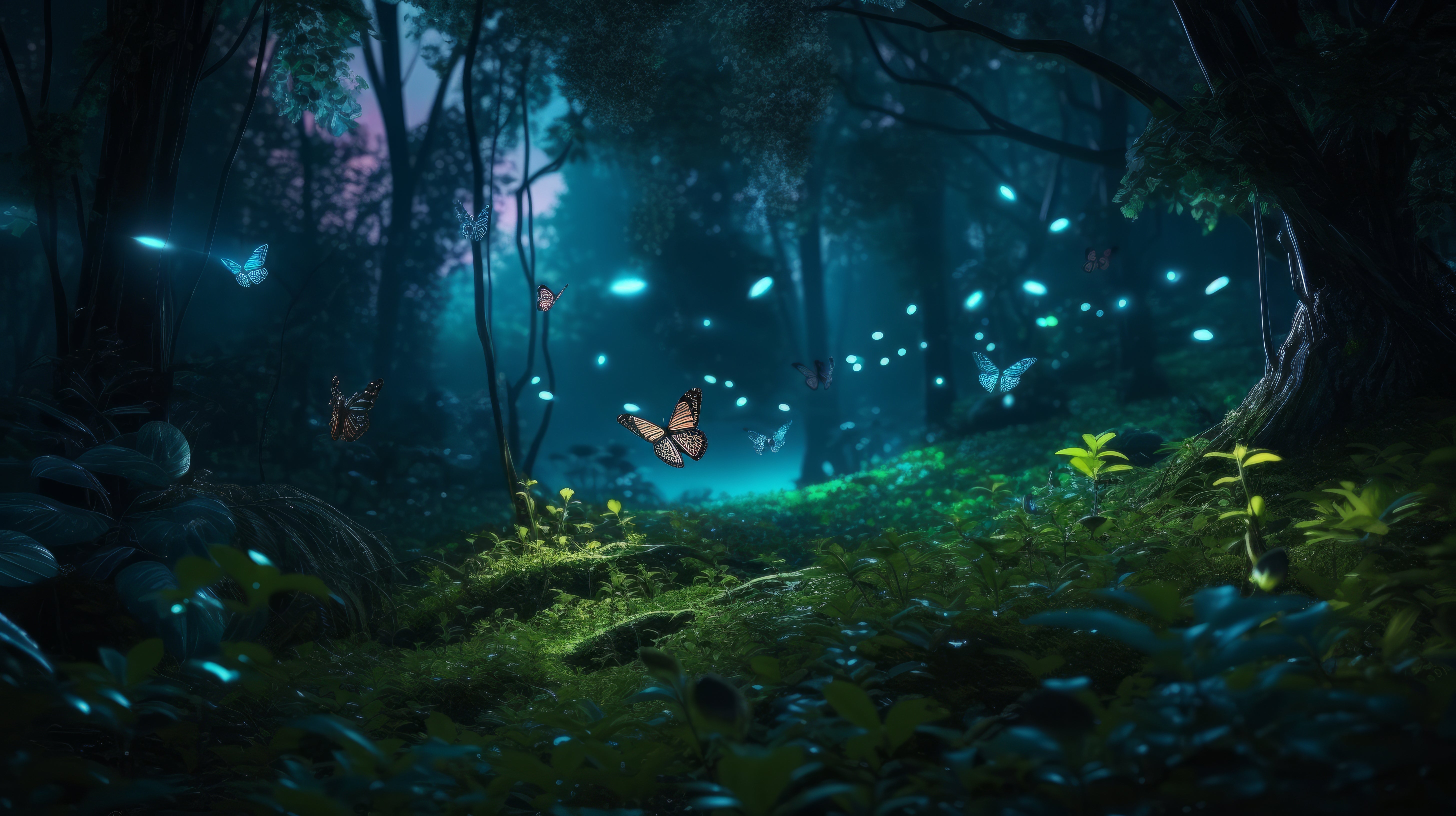 Fairy scene in a forest