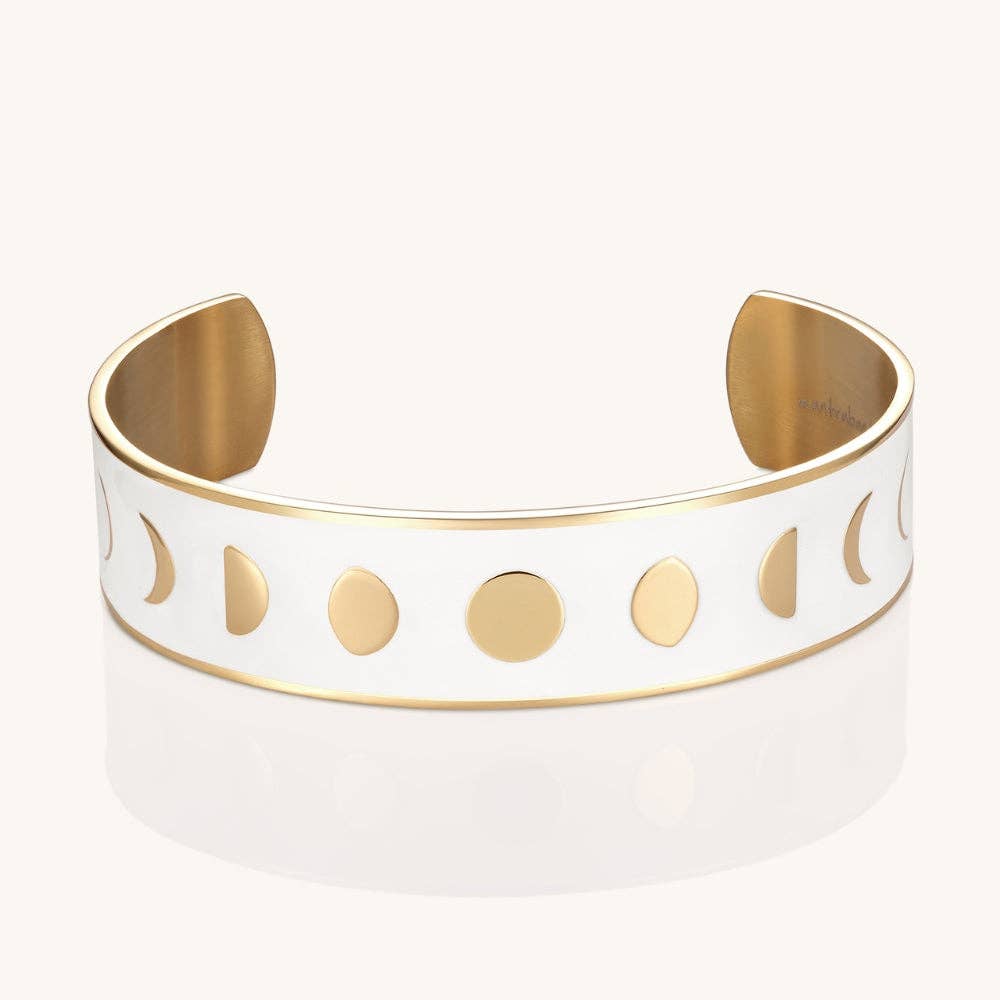 White Lunar Phase Cuff