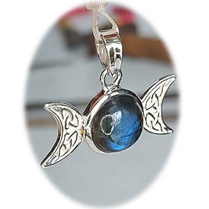 Labradorite Triple Goddess Pendant