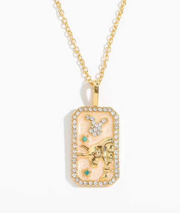 Taurus Astrological Zodiac Tarot Card Necklace 2