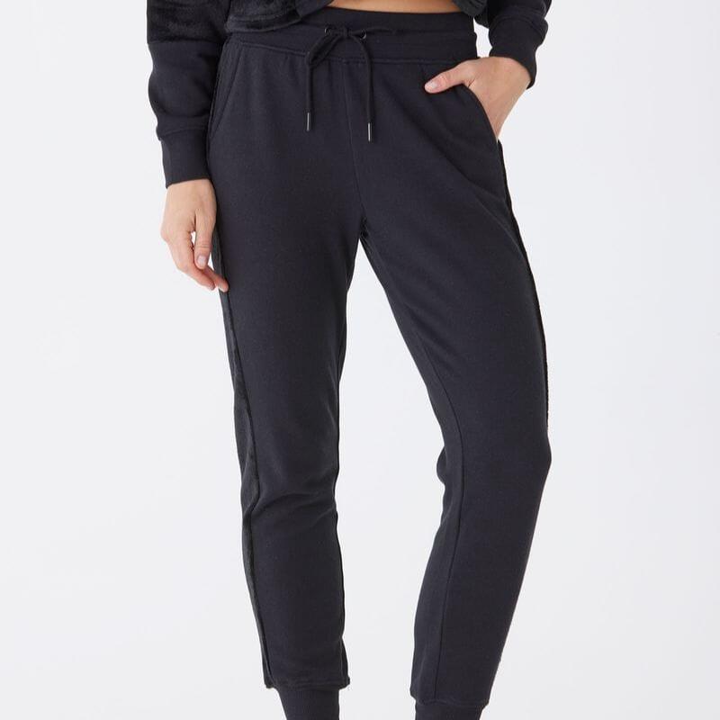 Black Camillah Fleece Sherpa Jogger