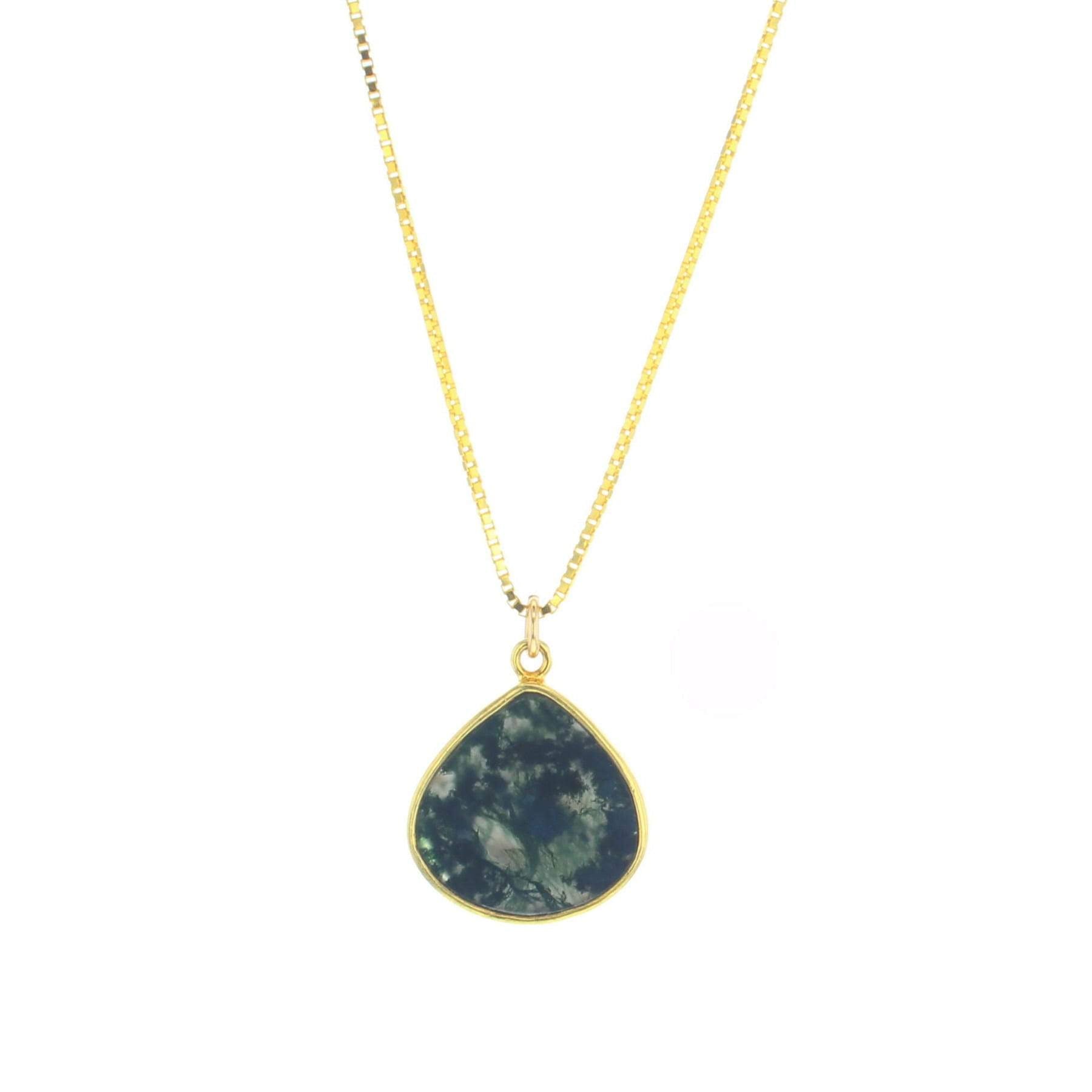 Moss Agate Aslan Necklace