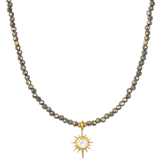 Pyrite Dreams of Prosperity Gold Necklace