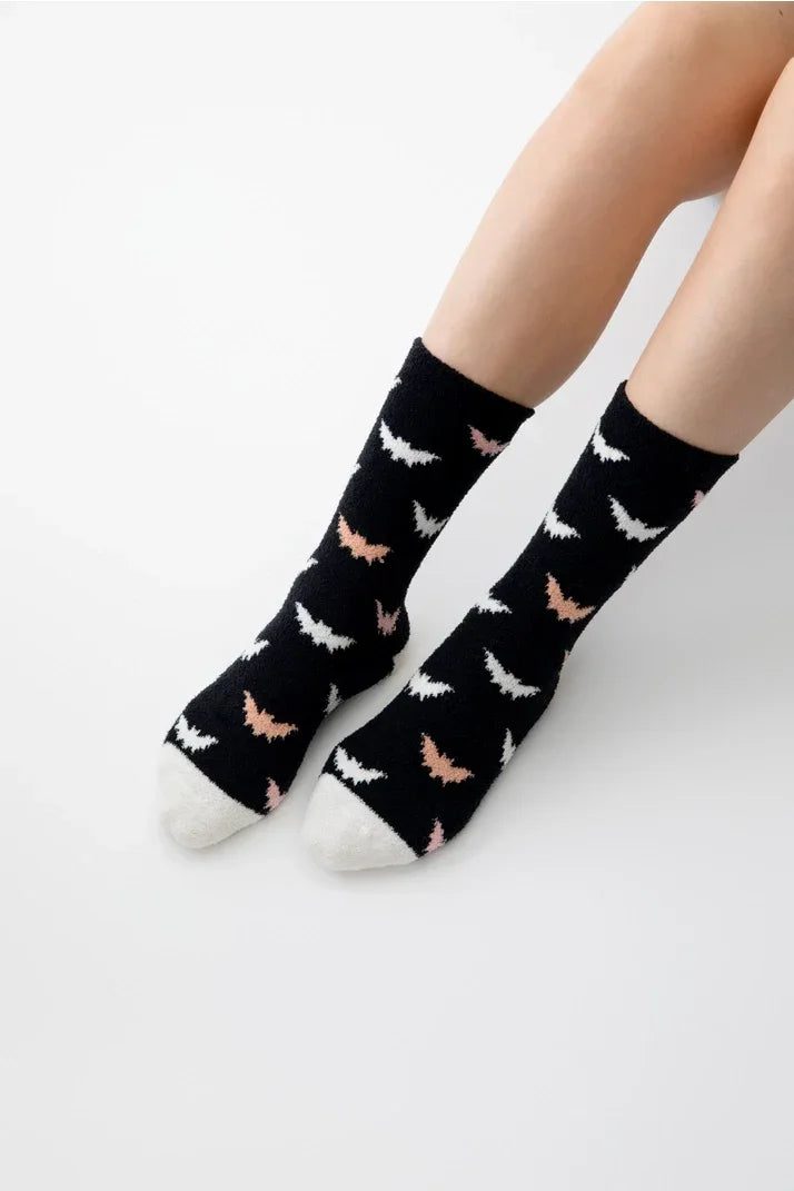 Bat Socks on Legs