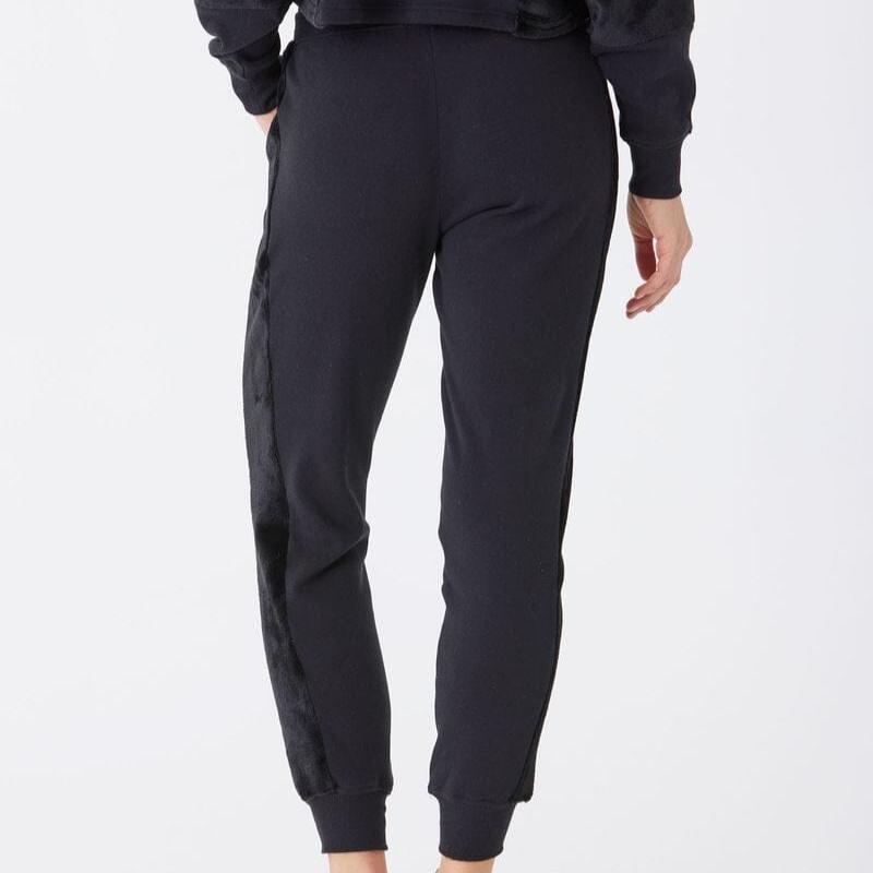 Black Camillah Fleece Sherpa Jogger Back