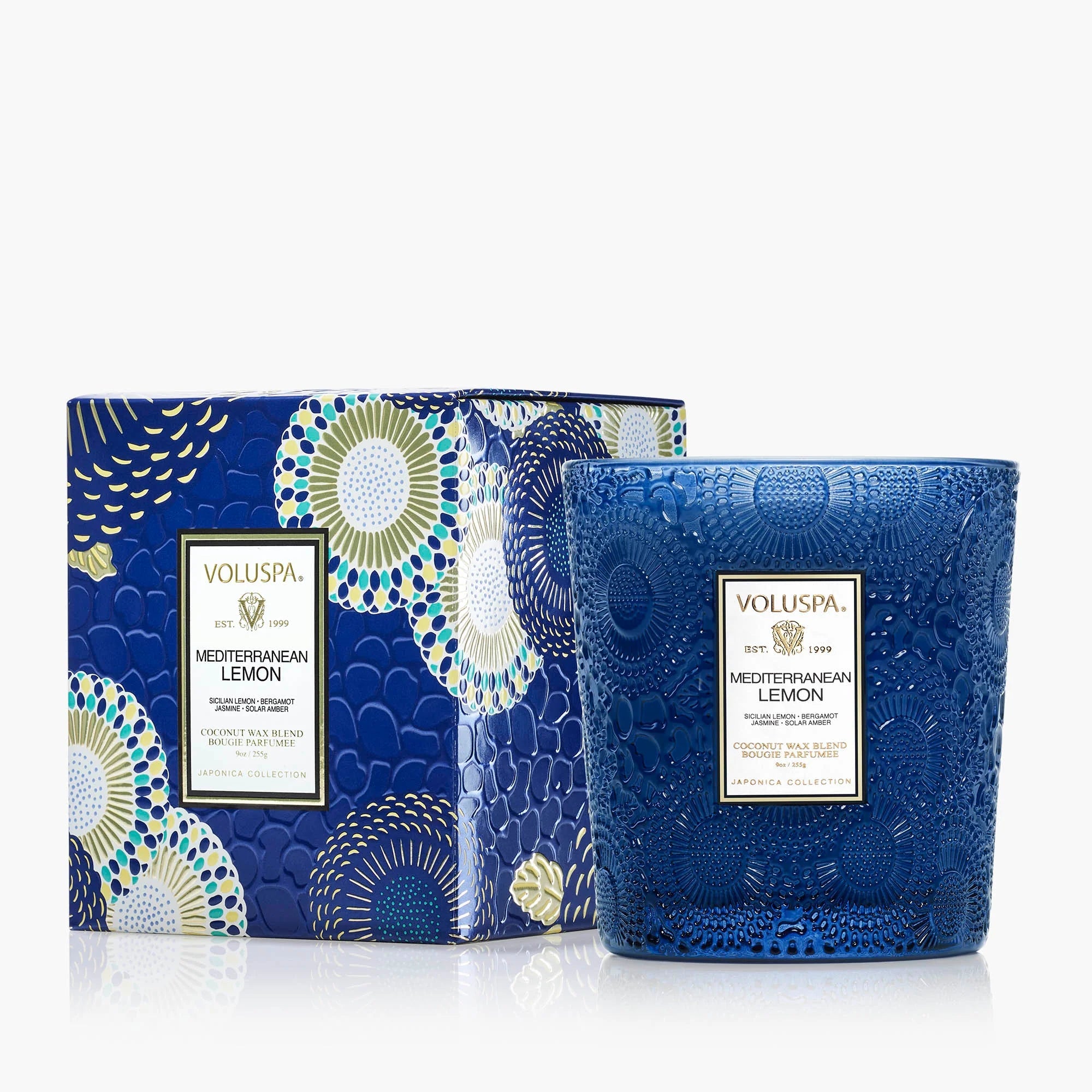 Mediterranean Lemon Classic Candle 9 oz and box