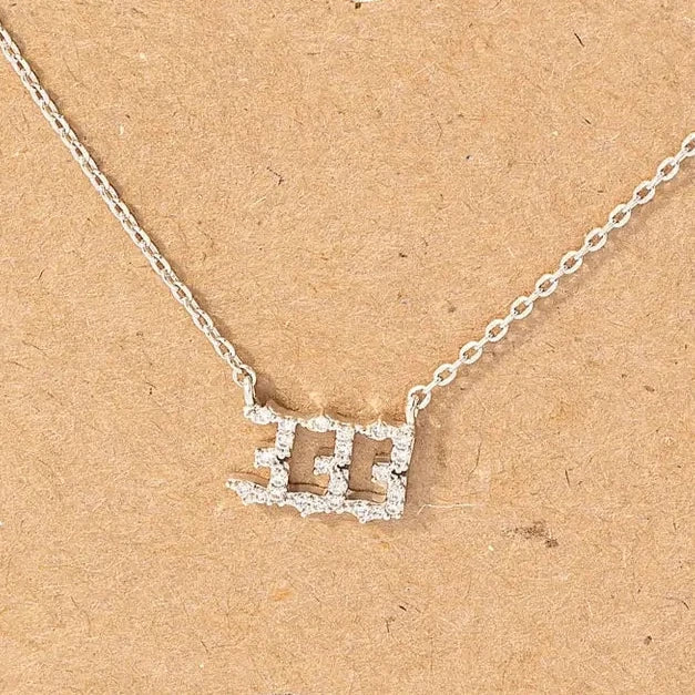 333 Support Angel Number Necklace