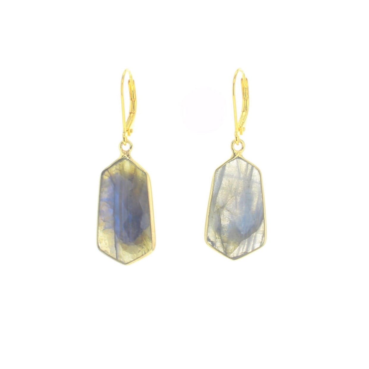 Labradorite Dea Earrings Gold Plateed