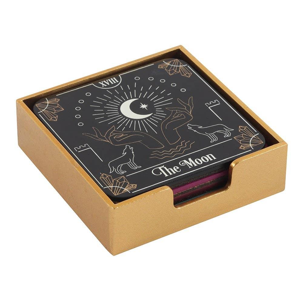 Tarot Card Coasters Set in Box