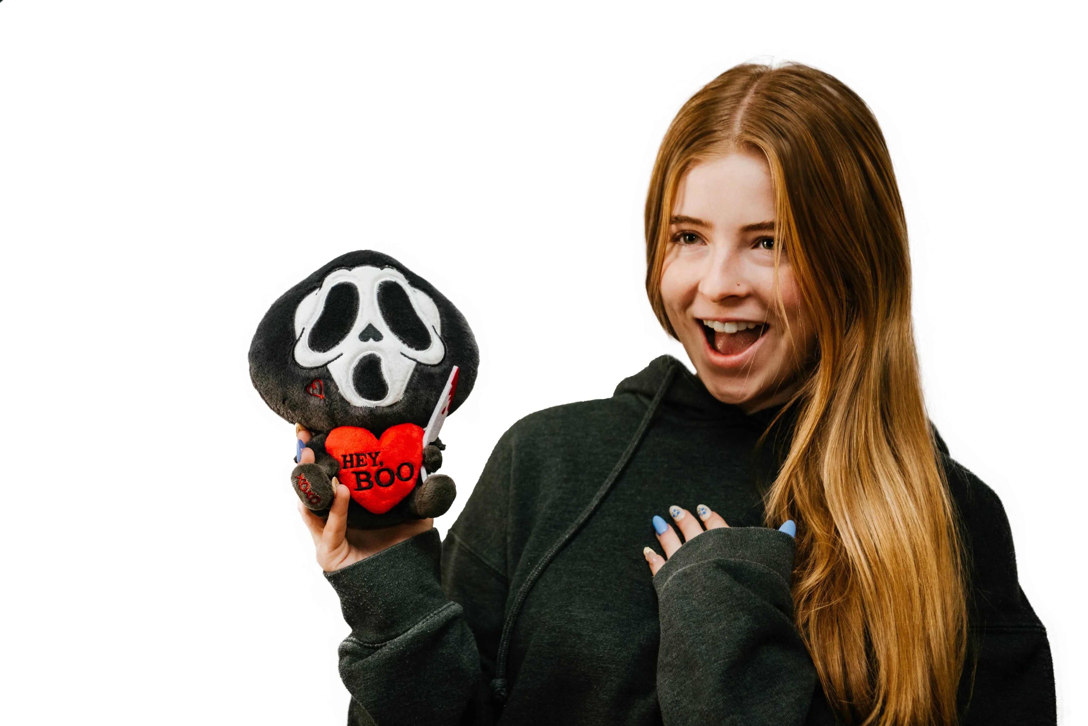 Hey Boo Plush Ghost with Person Holding it