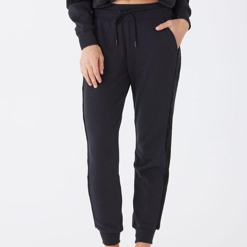Black Camillah Fleece Sherpa Jogger 2