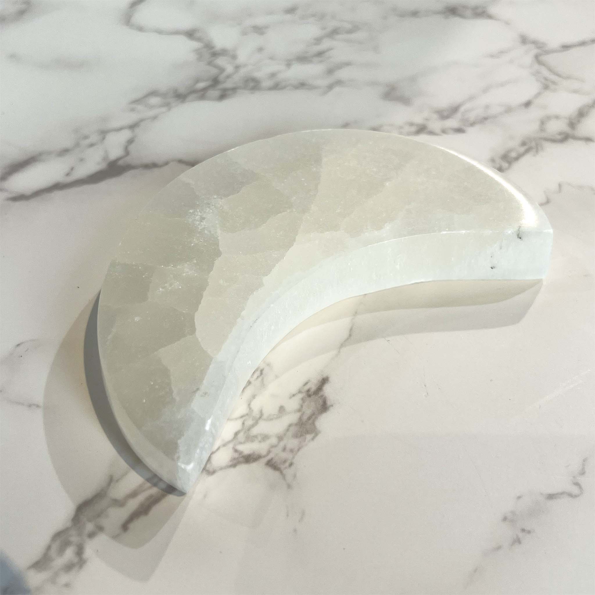 Selenite Moon Shape