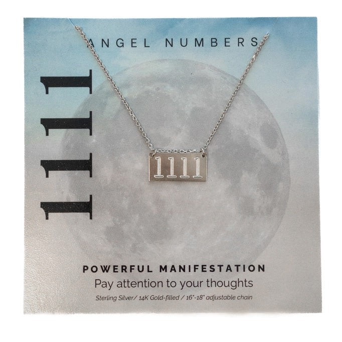 1111 Angel Number Sterling Silver Necklace
