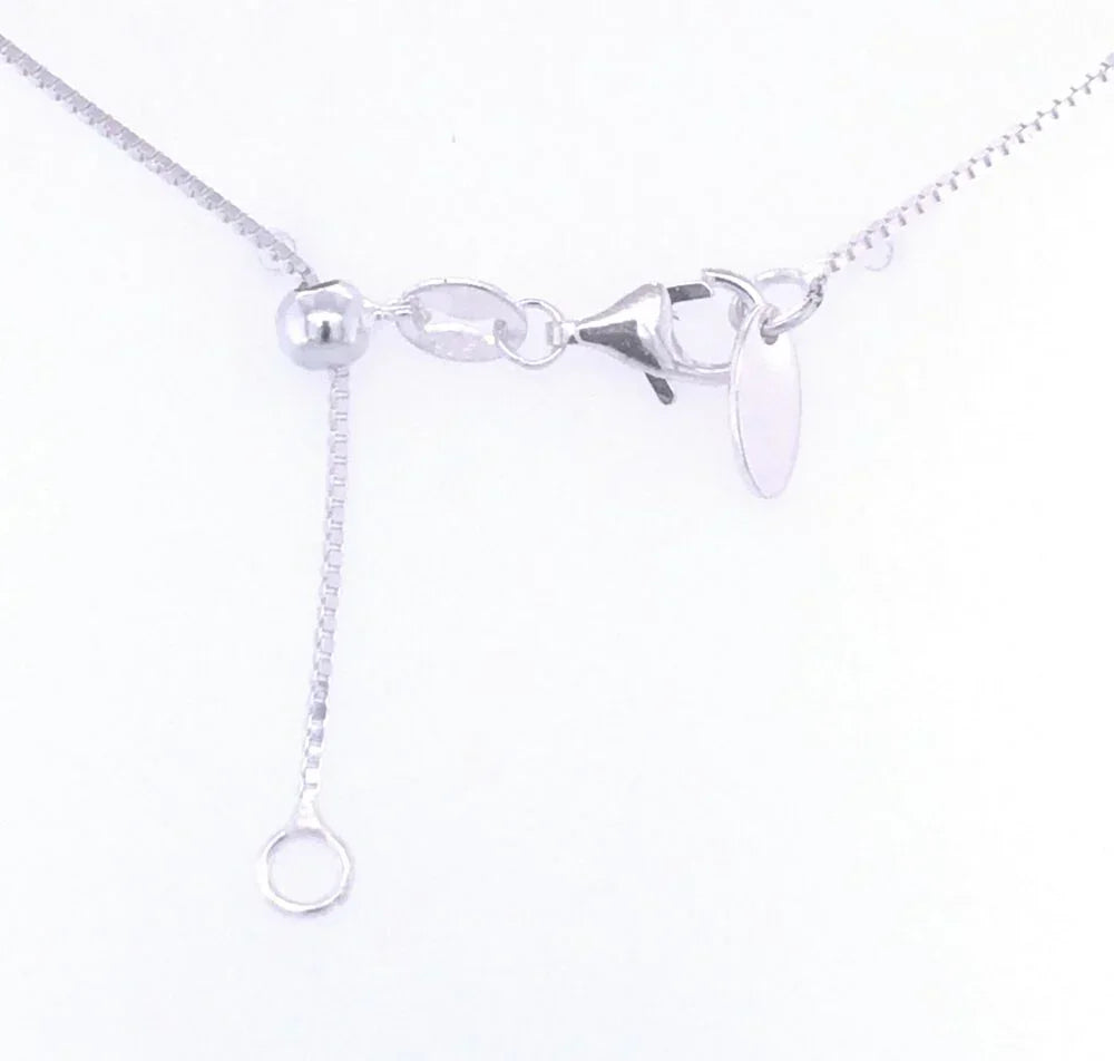 Adjustable Box Chain in Sterling Silver  16 - 18 Inch