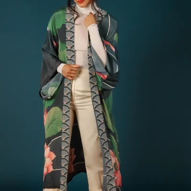 Crane At Sunrise Kimono Gown