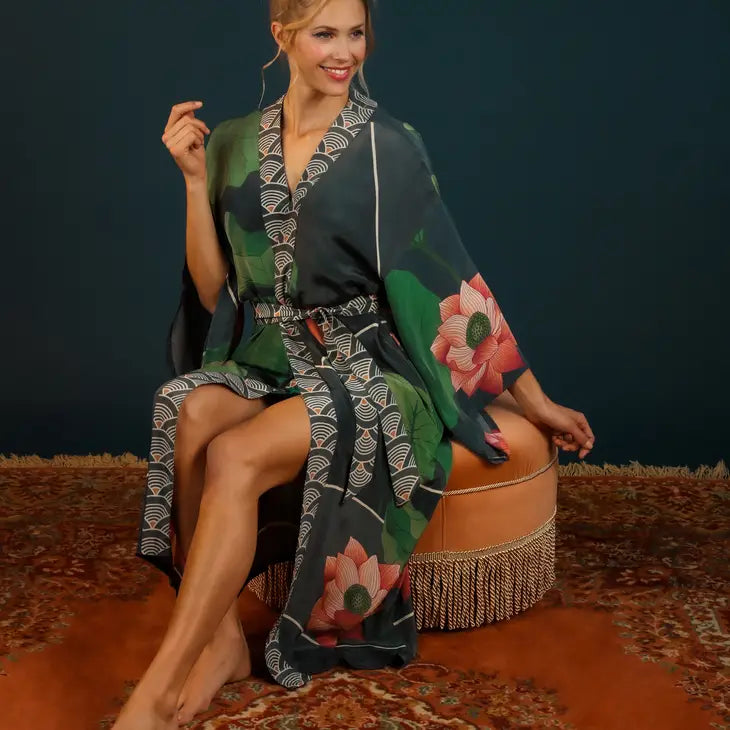 Crane At Sunrise Kimono Gown