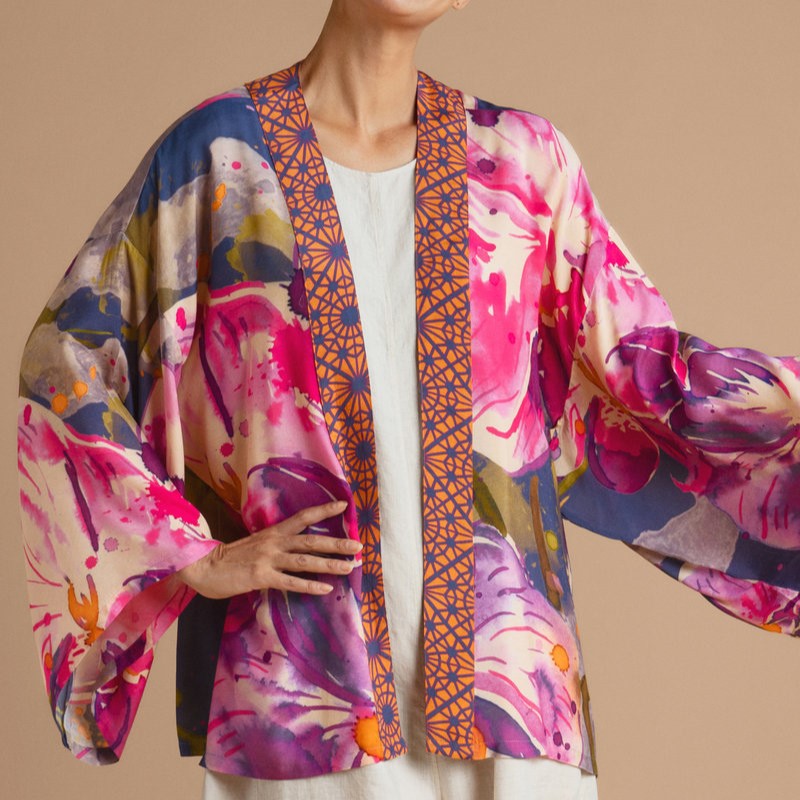 Denim Orchid Kimono Jacket