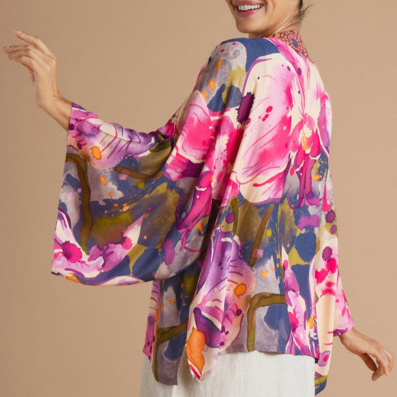 Denim Orchid Kimono Jacket