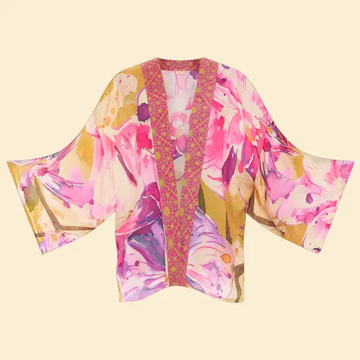 Mustard Orchid Kimono Jacket