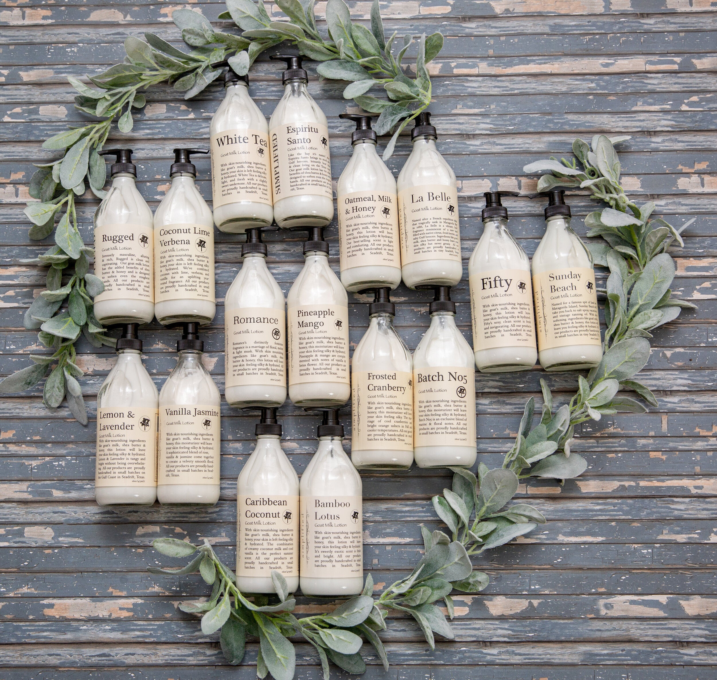 Simplified Soap Goat Milk Lotion 16oz. Collection