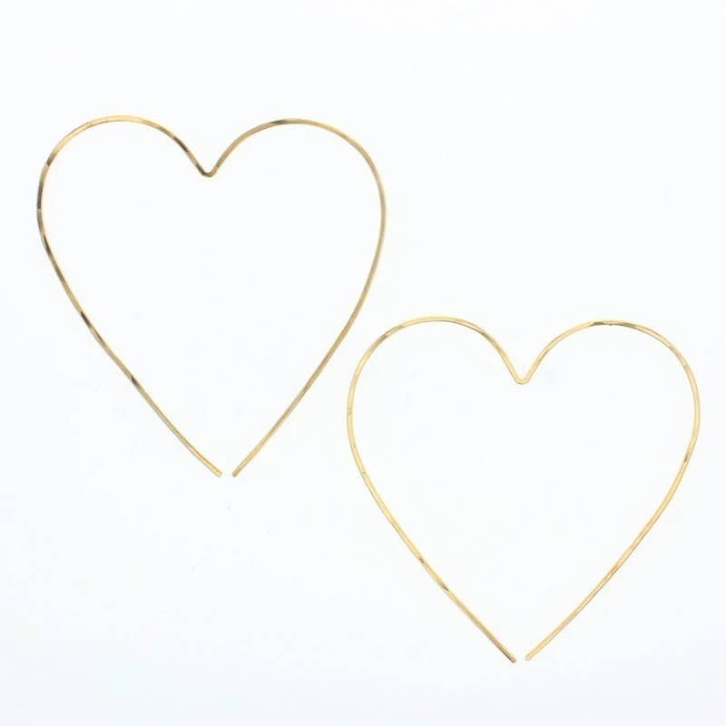 Sweetheart Heart Hoop Earrings