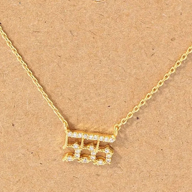 555 Intention Angel Number Necklace