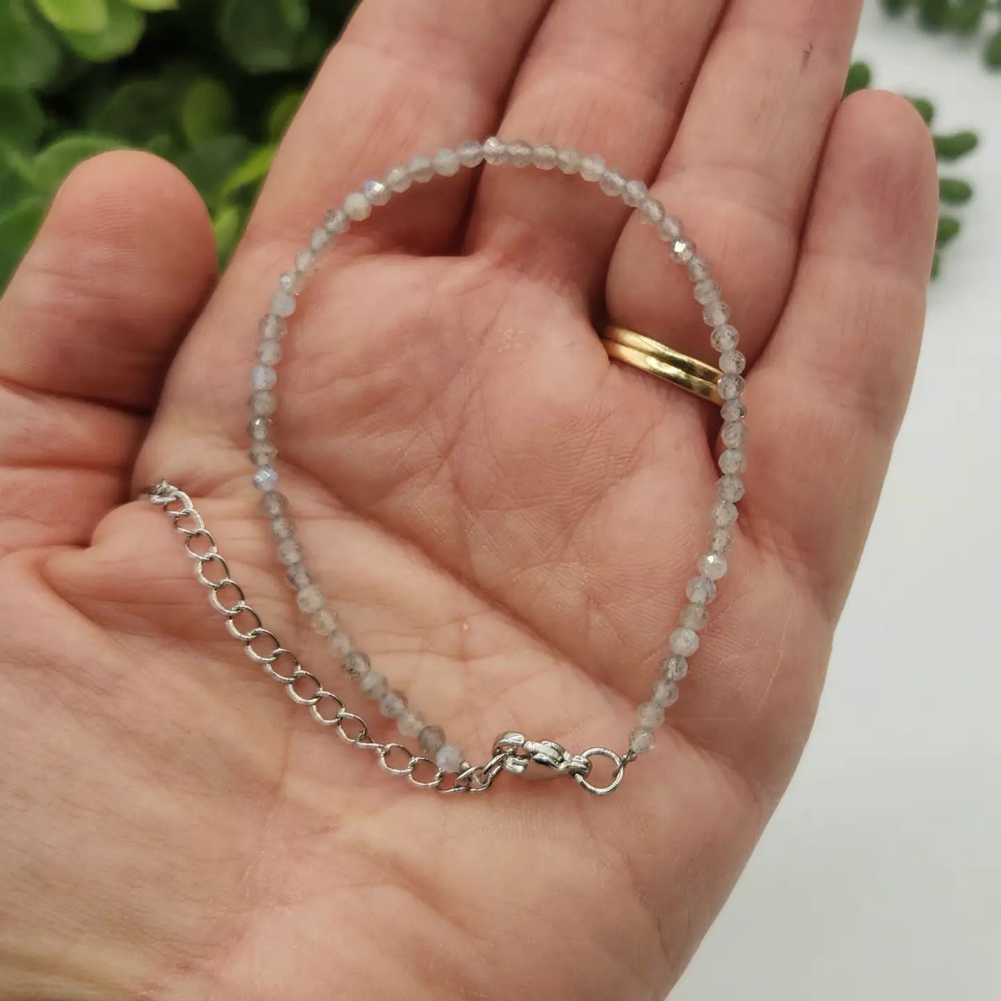 Labradorite 3mm Faceted Clasp Bracelet - Bmshou-ston
