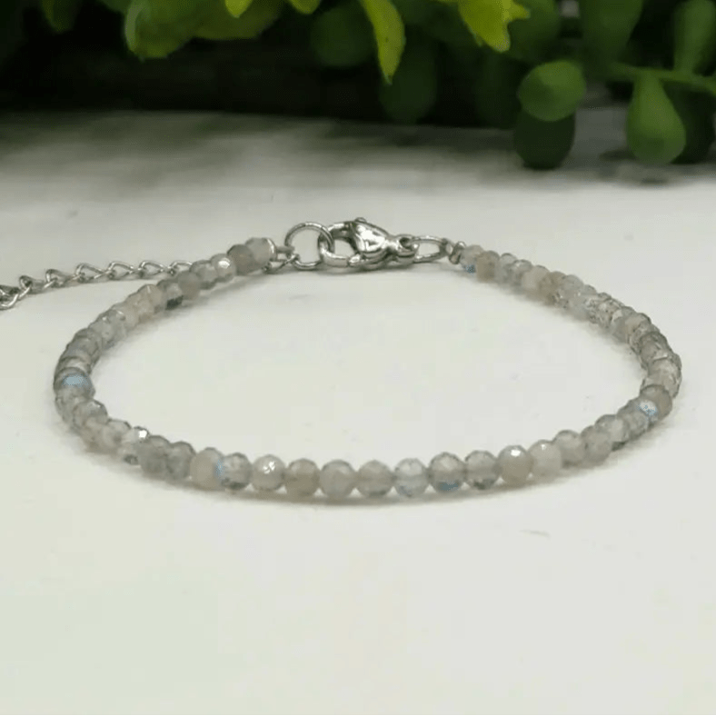 Labradorite 3mm Faceted Clasp Bracelet - Bmshou-ston