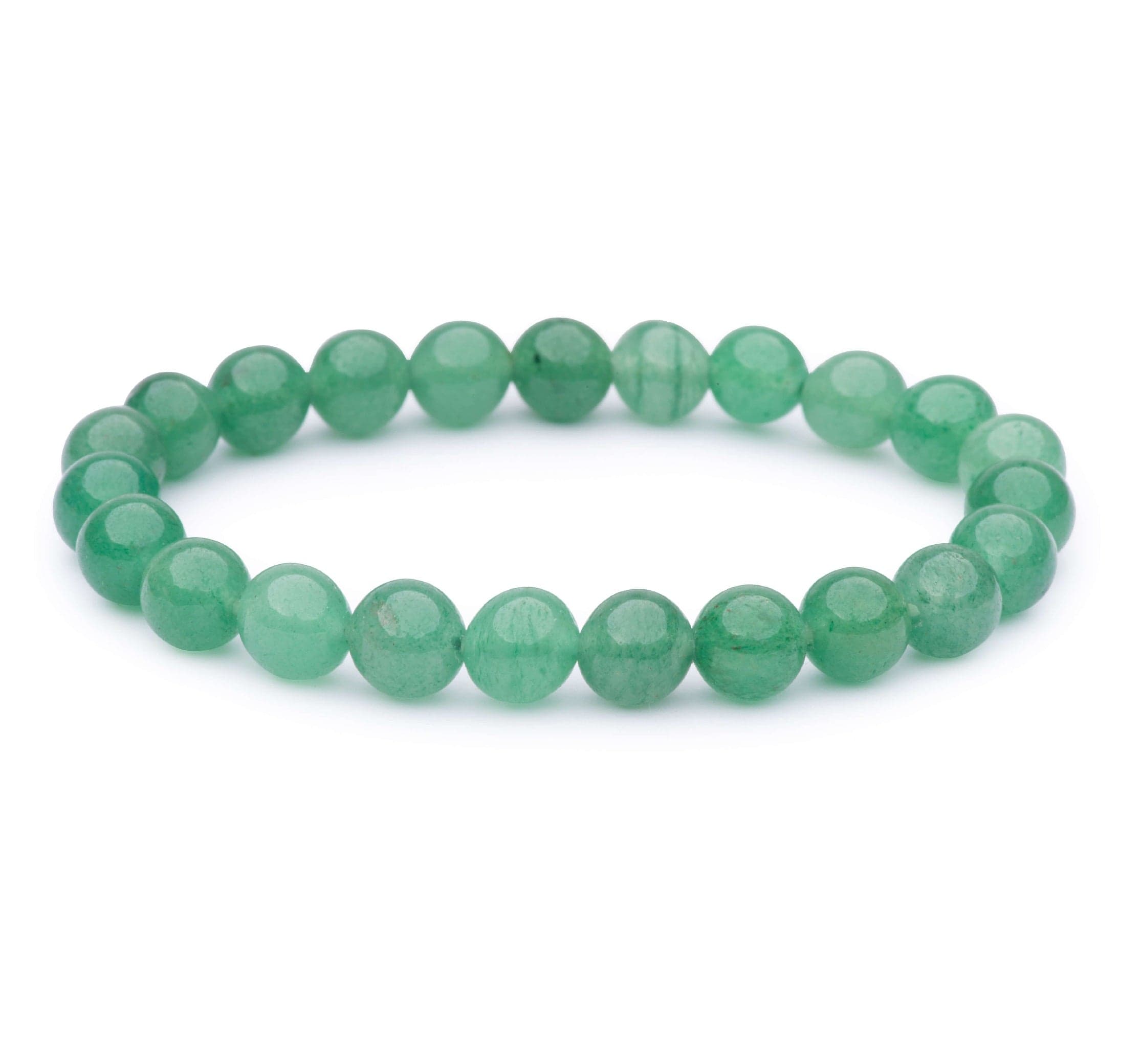 Aventurine Smooth Bead Stretch Bracelet full view