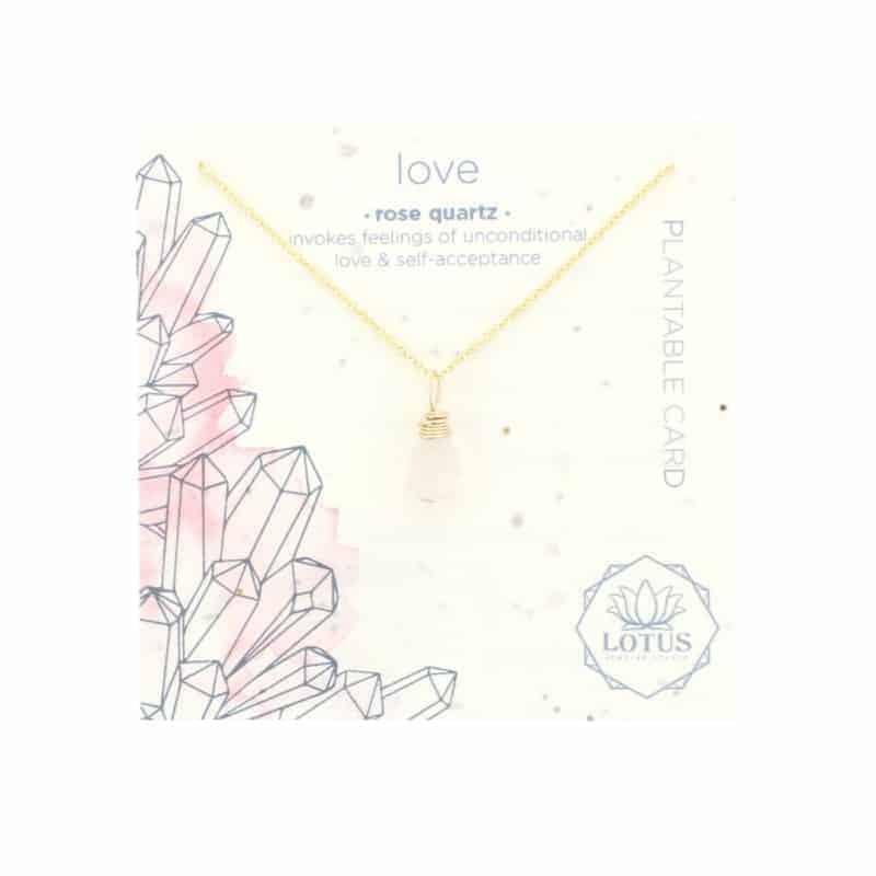 Gemstone Drop Necklaces Rose Quartz