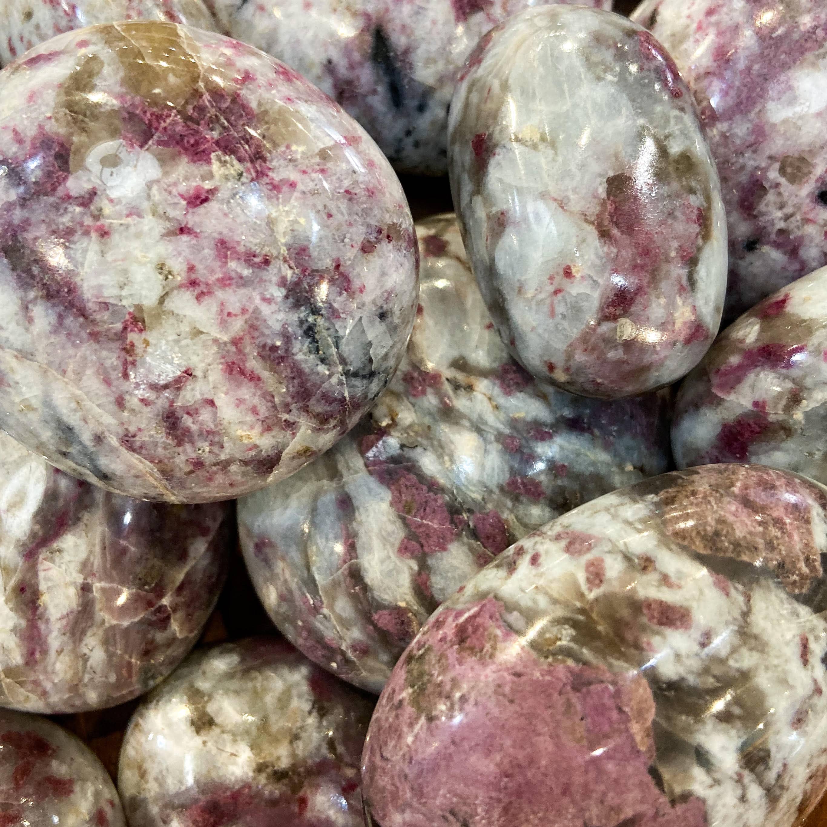Rubellite Palm Stone - Body Mind & Soul