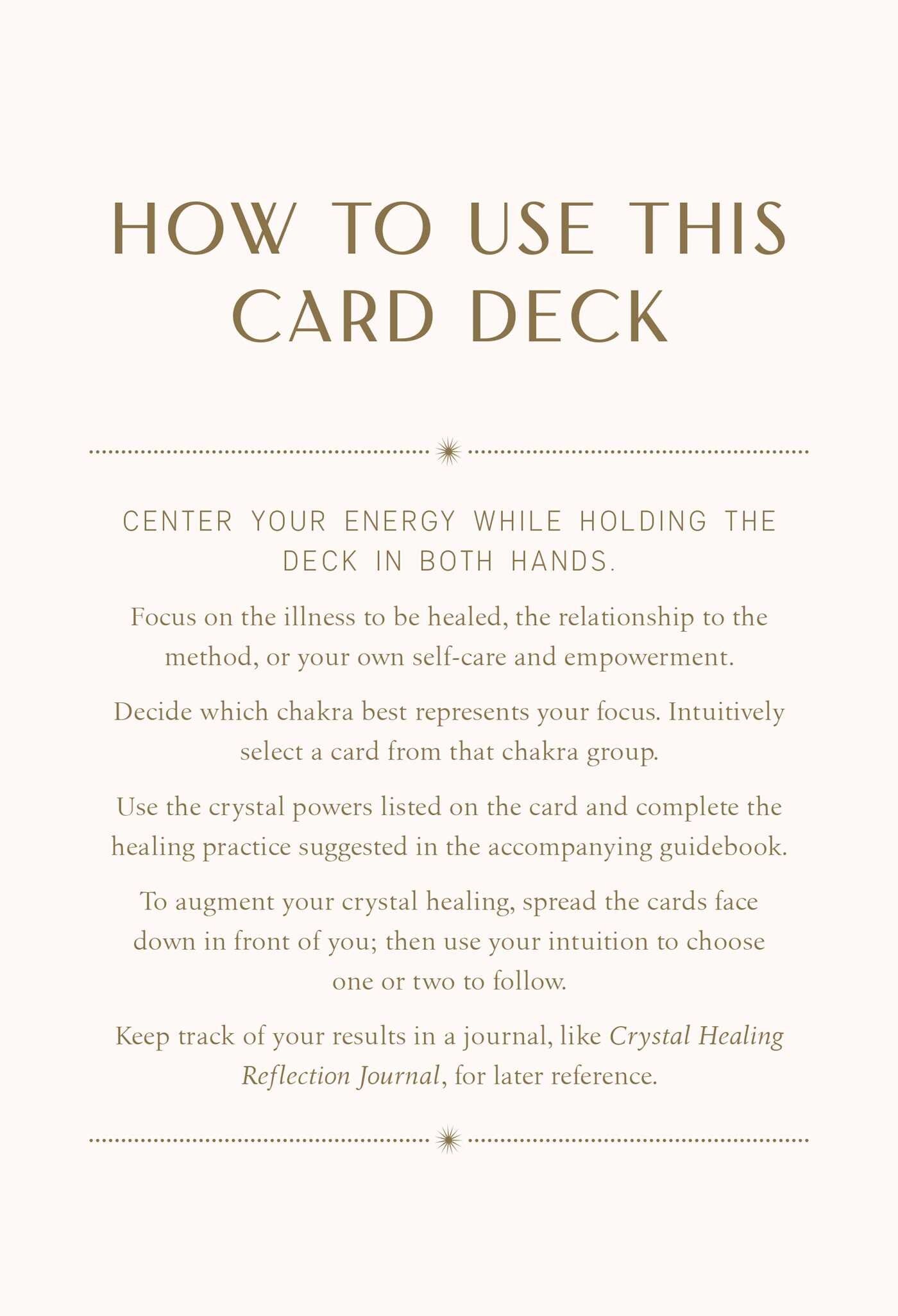 Crystal Healing Card Deck