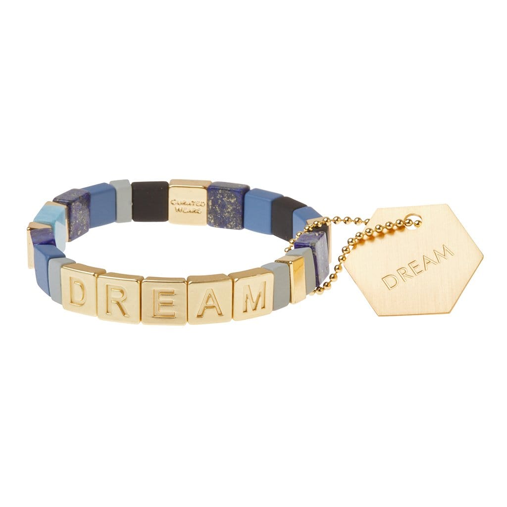 Lapis & Jasper 'DREAM' Gold Empower Bracelet