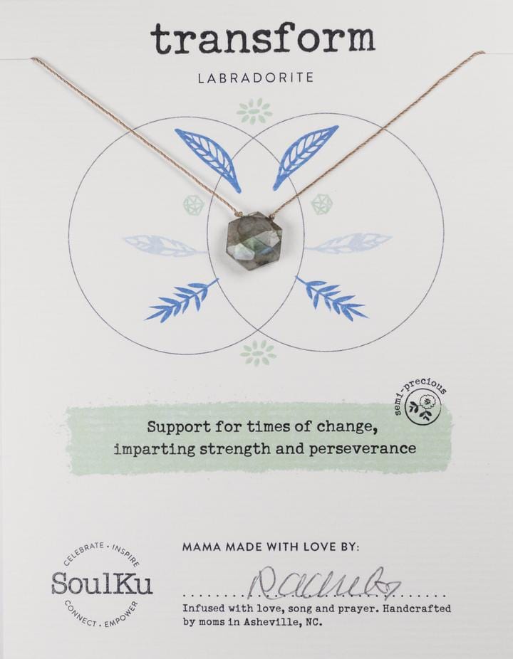 Labradorite Sacred Geometry Necklace to Transform