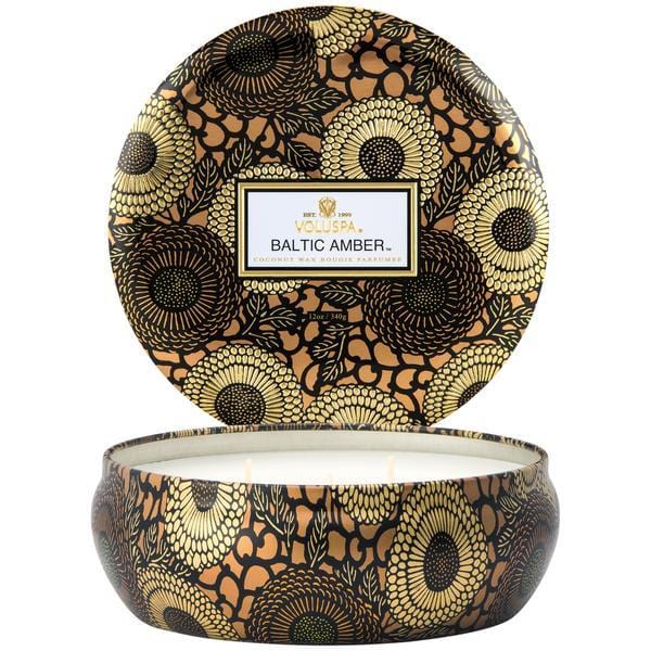 Baltic Amber 3-Wick Tin Candle