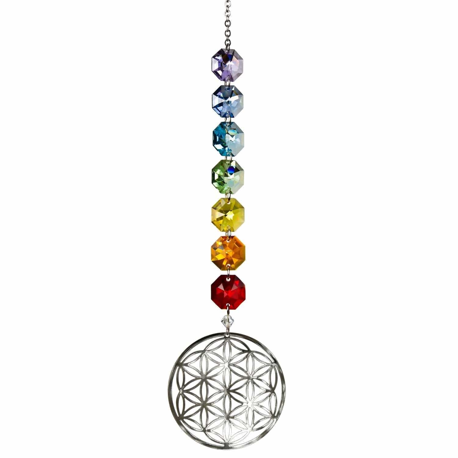 Flower Of Life Crystal Radiance Cascade Suncatcher