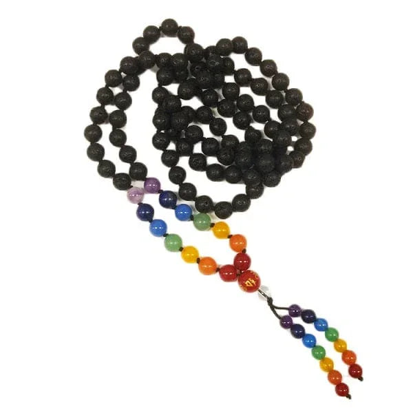 Chakra Lava Rock Mala