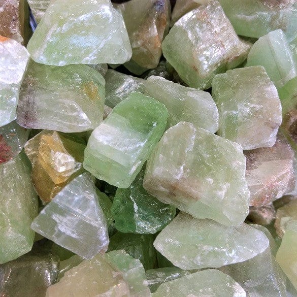 Calcite Green Rough Chunk  for emotional release and balance, self love Rough